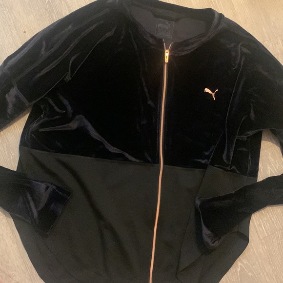 Puma Jackets & Blazers - OMG! FINAL MARKDOWN!  PUMA GLAM VELVET Track Jacket Sz L / XL **